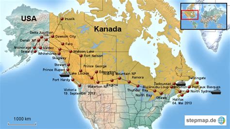 Große auswahl neuer und gebrauchter atlant & landkarte für usa & kanada online entdecken bei ebay. StepMap - Kanada 2013-2 - Landkarte für Nordamerika