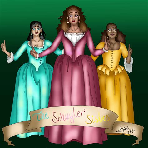 The Schuyler Sisters 💙 ️💛 Hamilton Amino