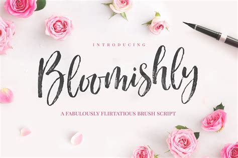 Bloomishly Brush Font Script Fonts Creative Market