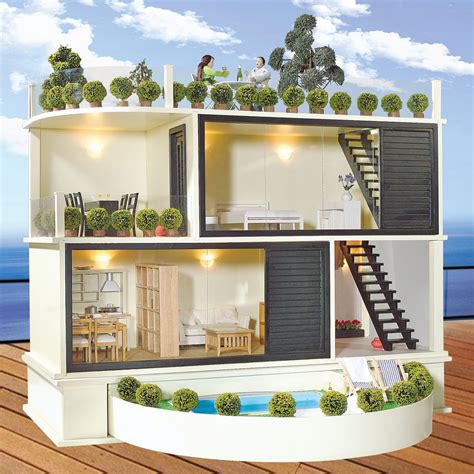 Ocean Drive Modern Dollhouse Doll House Miniature Houses