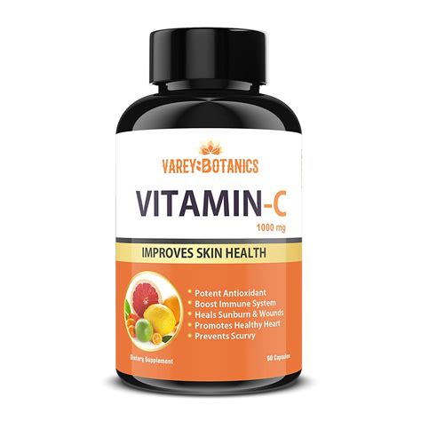 Varey Botanics Vitamin C Tablet Collagen Supplement For Men Women Mg For Glowing Skin