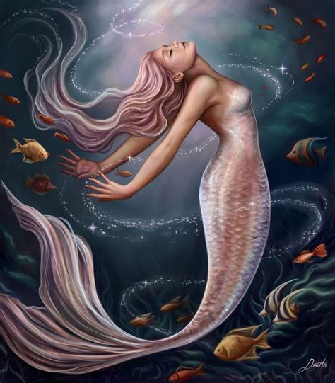 Magical Transformation By Dim Draws Mermaid Artwork Mermaid Drawings