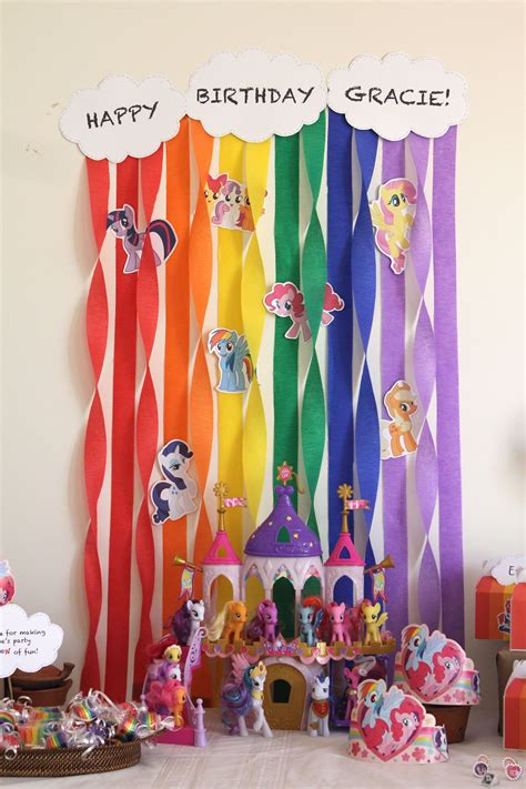 Gracies My Little Pony Rainbow Birthday Party Streamer Decorations