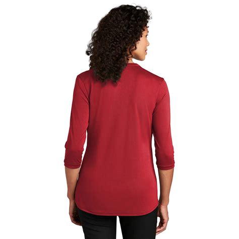Port Authority Lk750 Ladies Uv Choice Pique Henley Rich Red Full Source