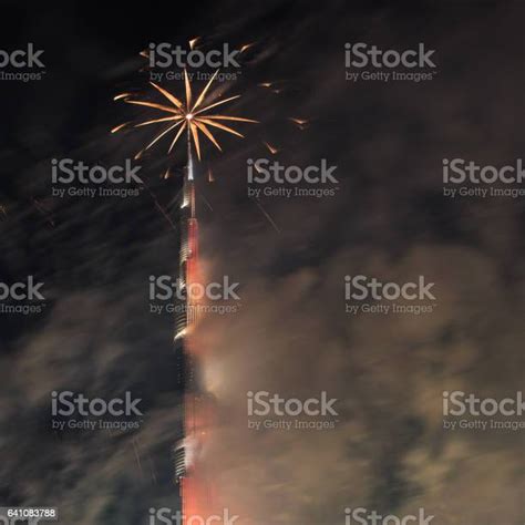 Dubai United Arab Emirates December 31 2016 Fireworks Display Carried