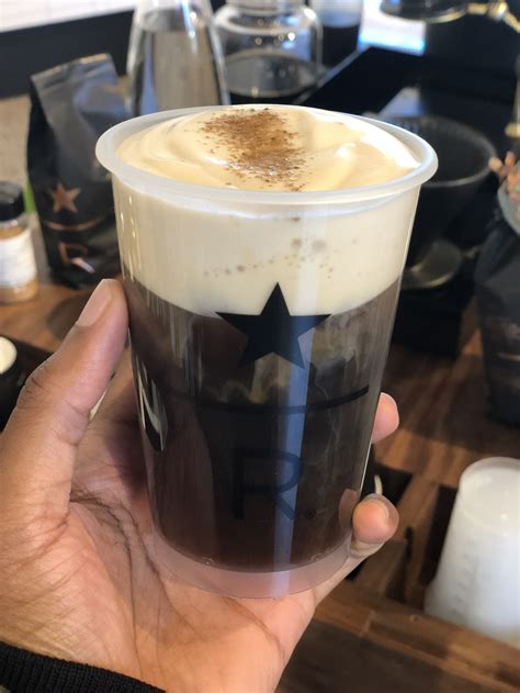 Our cold brew recipe calls for about an eight to one ratio of cold or room temperature water to coffee grinds in the brewing process. I Tried Starbucks' New "Cold Foam" Cold Brew And This Is ...