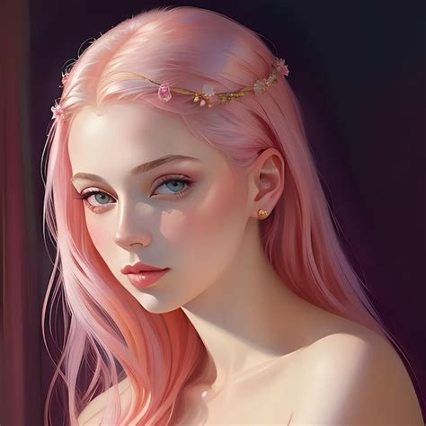 Premium Ai Image Cute Pink Girl