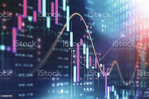 Currency And Exchange Stock Chart For Finance And Economy Display 照片檔及更