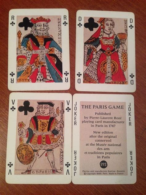 Vintage French Playing Cards By Maitre Cartier Boechat Dusserre