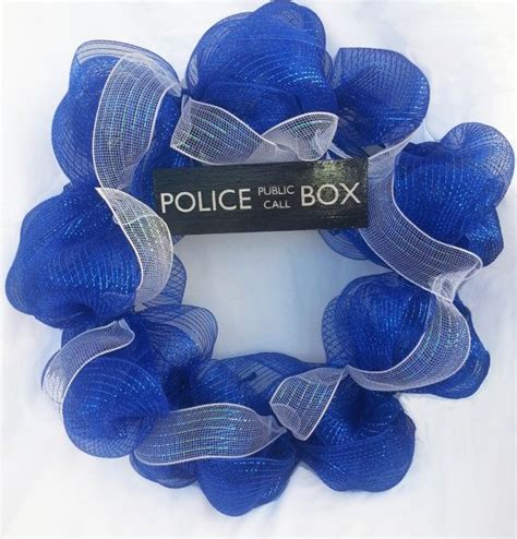 Doctor Who Inspired Tardis Wreath Doctor Who Wedding Nerdy Christmas