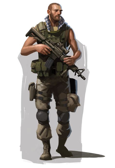 Soldier Game Concept Art Cyberpunk Character Character Design