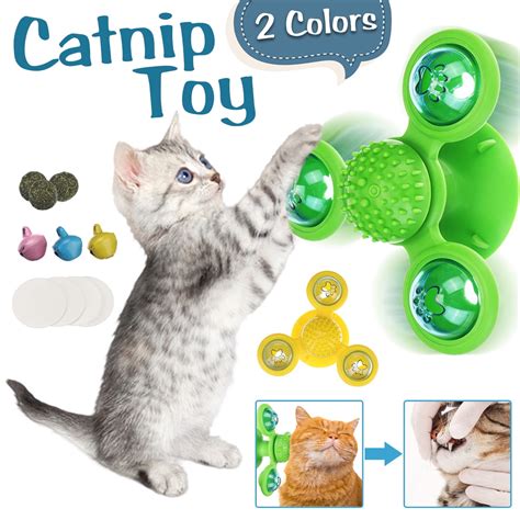 Focuspet Cat Toy Turntable Rotating Interactive Cat Spinning Toys With