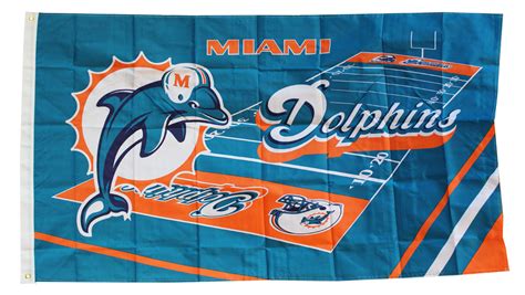Buy Miami Dolphins 3 X 5 Nfl Polyester Flag Field Design Flagline