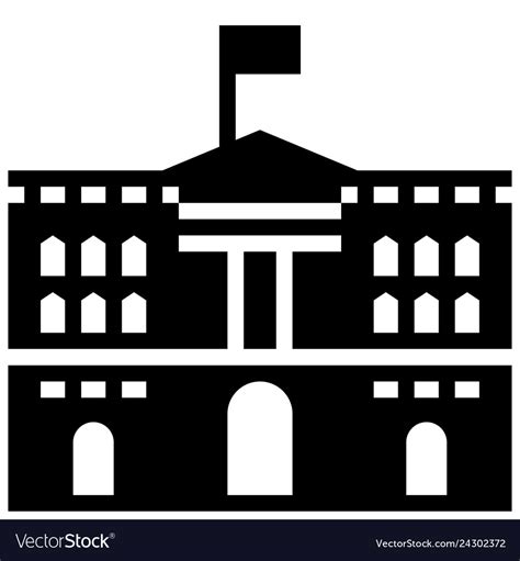Buckingham Palace Solid Royalty Free Vector Image