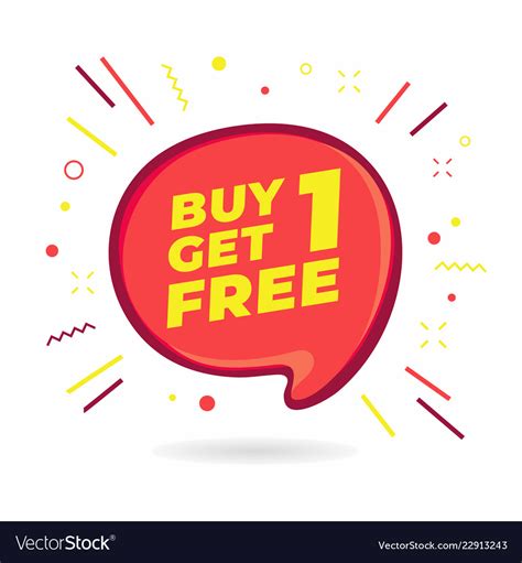 Buy 1 Get 1 Free Royalty Free Vector Image Vectorstock