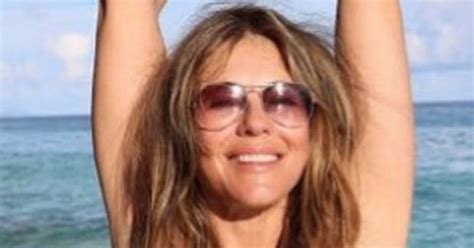 Liz Hurley Strips Topless To Avoid Getting Tan Lines Daily Star