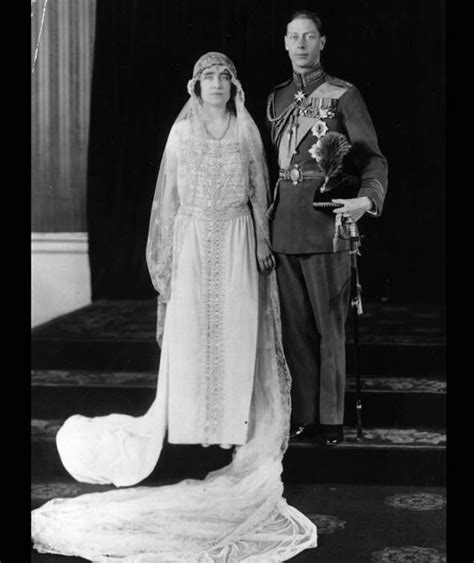 King George Vi And The Queen Mother Pictured On Their Wedding Day On