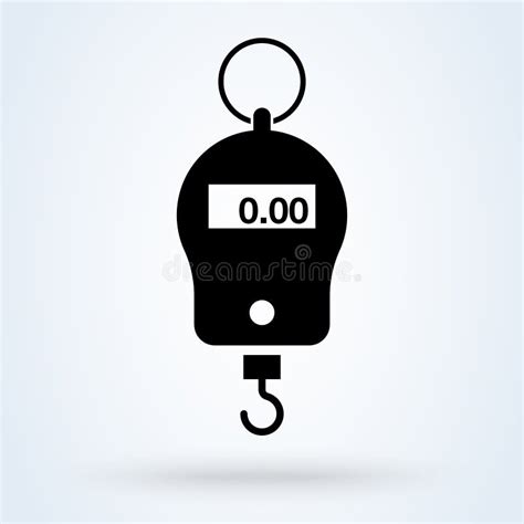 Digital Weighing Scale Vector Simple Modern Icon Design Illustration