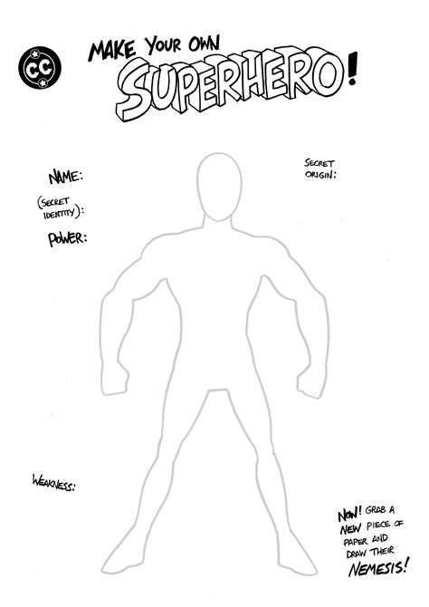 Create A Superhero Worksheet