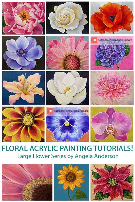 Free Floral Painting Lessons On Youtube By Angela Anderson Large