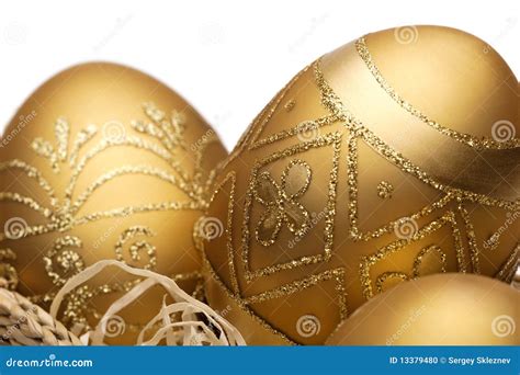 Golden Easter Eggs Stock Photo Image 13379480