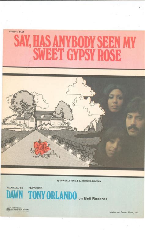 Say Has Anybody Seen My Sweet Gypsy Rose Sheet Music Orlando Levine And Brown
