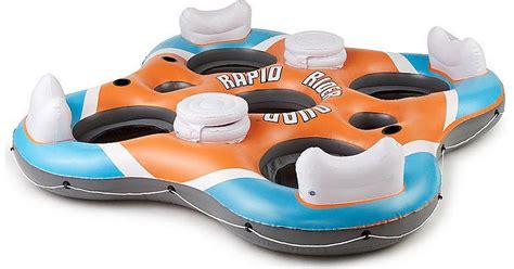 Rapid Rider 101 4 Person Inflatable Island Lounge River Raft Float