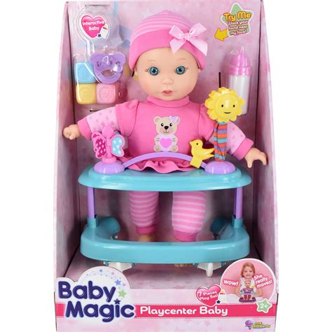 Baby Magic Playcenter Baby Piece Set W Toy Interactive Baby Doll Walmart Com