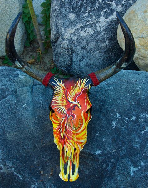 Painted Cattle Skull Deer Skull Art Coyote Skull Sugar Skull Art