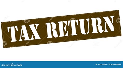 Tax Return Stock Vector Illustration Of Sign Rectangular 79720581