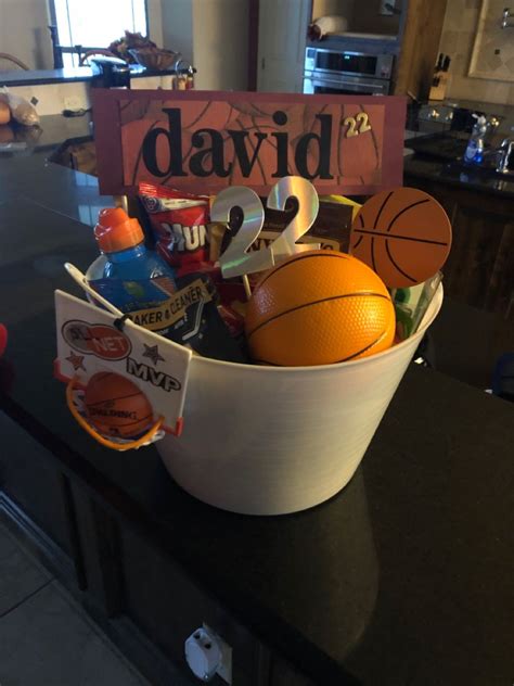 Diy Basket For Basketball Senior Dollar Store Finds Basket Misc