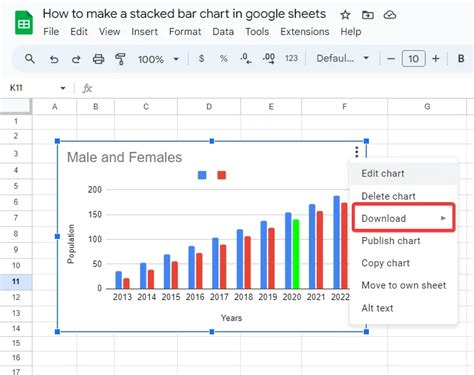 How To Make A Stacked Bar Chart In Google Sheets OfficeDemy Com Free Tutorials For Microsoft