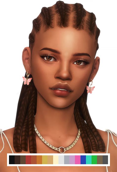 Sims 4 Cornrow Hair Cc Maxis Match Alpha Fandomspot