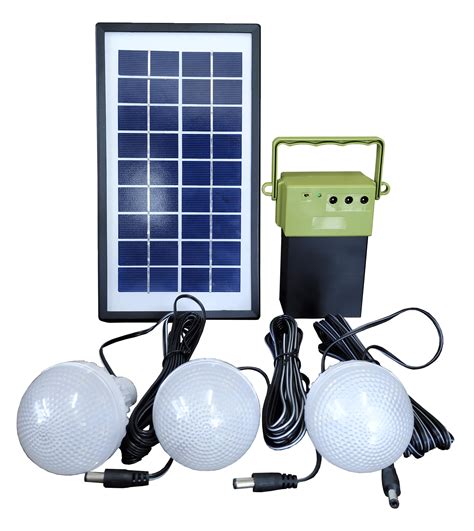 Solar Emergency Home Light With 3 Bulb Ttsehl3w Pack Of 6