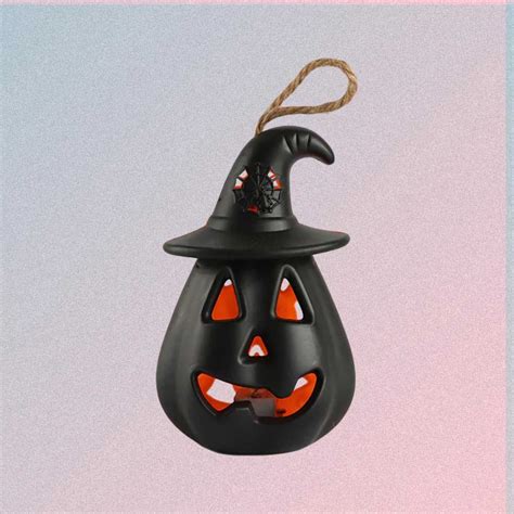 Halloween Pumpkin Black Candle Lamp Goth Aesthetic Shop