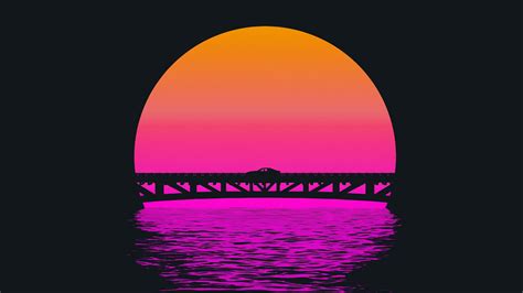 Synthwave Sunset 2560x1441 Rwallpapers
