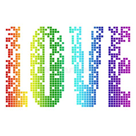 Pixel Love Stock Illustration Image Of Letter Square 7689059