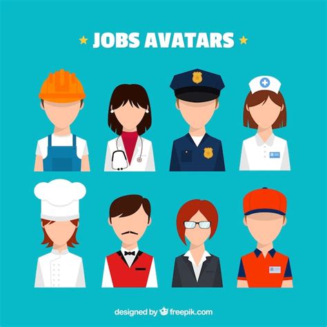 Modern pack of jobs avatars | Free Vector
