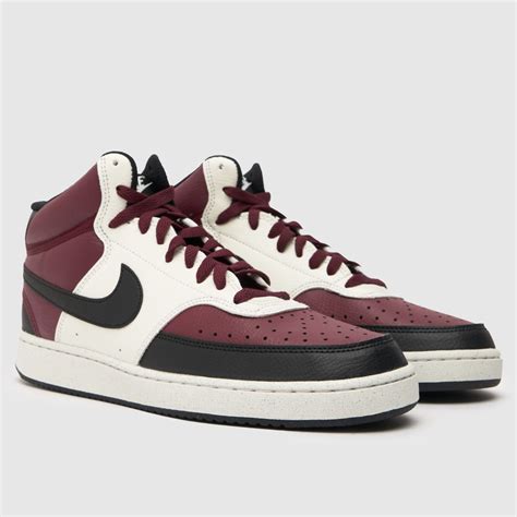 Mens Burgundy Nike Court Vision Mid Trainers Schuh