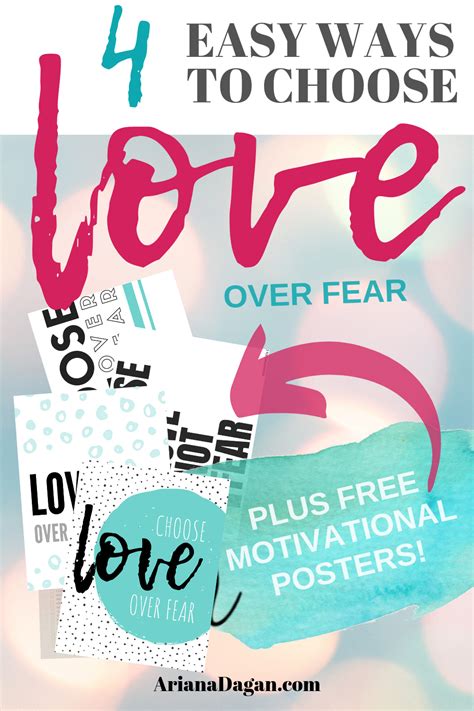 4 easy ways to choose love over fear today free printable motivational wall art for your home
