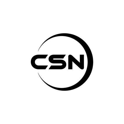 CSN Letter Logo Design In Illustration Vector Logo Calligraphy Designs For Logo Poster
