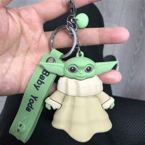 Star Wars Mandalorian The Child Baby Yoda Grogu Keychain Etsy New Zealand