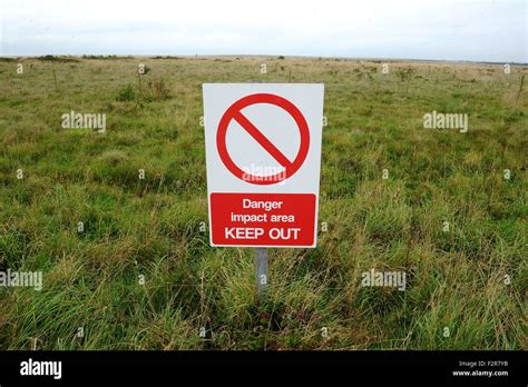 Danger Impact Area Keep Out Warning Sign Salisbury Plain Training Area