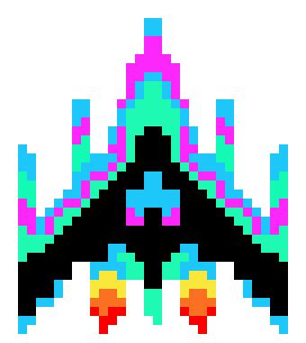 Galaga Ship Pixel Art Maker