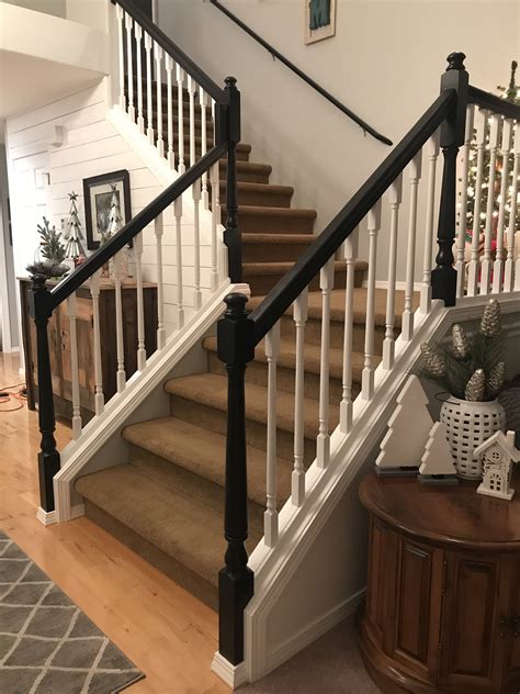 How To Paint Stain Wood Stair Railings Oak Banisters Spindles Without
