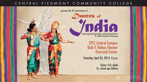 Dances Of India Returns To Cpcc On April 26 Central Piedmont Today