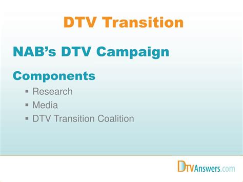 Ppt Digital Television Dtv Transition Campaign Update Powerpoint