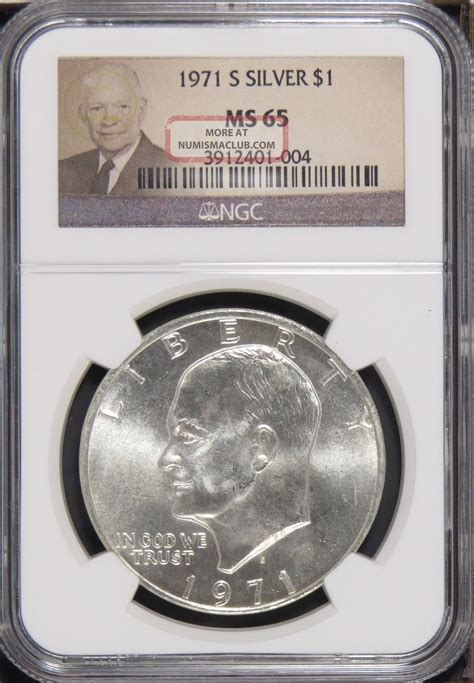 1971 S Silver Eisenhower 1 Ngc Ms 65