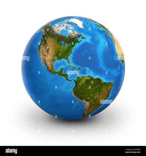Planeta Tierra Globo Muy Detallado Vista Por Satélite Del Mundo
