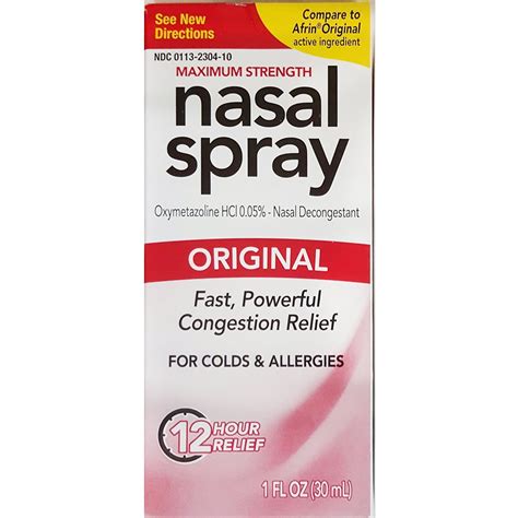 4 Pack Original Nasal Spray 12 Hour Spray Congestion Relief Oxymetazoline Hydrochloride 005 1